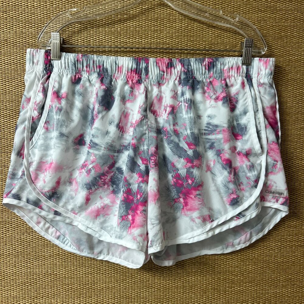 Calvin Klein Shorts Women's XL White Gray Pink